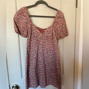 Abercrombie & Fitch puff sleeve floral mini dress